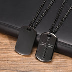 Cross DogTag Pendant Necklaces for Men Boys,High Polished Stainless Steel Pendant Necklaces,Jewelry Gifts for Husband DAD BBF