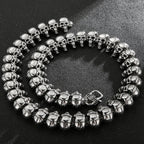 Punk Rock Skull Head Link Chain Necklace for Men Heavy Stainless Steel Men's Necklaces Choker Gothic Jewelry Items