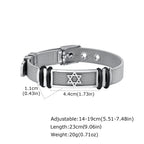 Star of David Watch Strap Bracelet — Stainless Steel