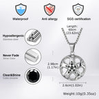 Creative Unique Wheel Hub Pendant Necklace Inlaid Cubic Zircon Stainless Steel Necklace Fashion Punk Jewelry for Men Gift