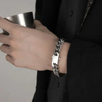 Width 9MM 316L Stainless Steel Encrypted Cuban Chain Bracelet For Men Fashion Hip Hop Party Accessories Boyfriend Gift