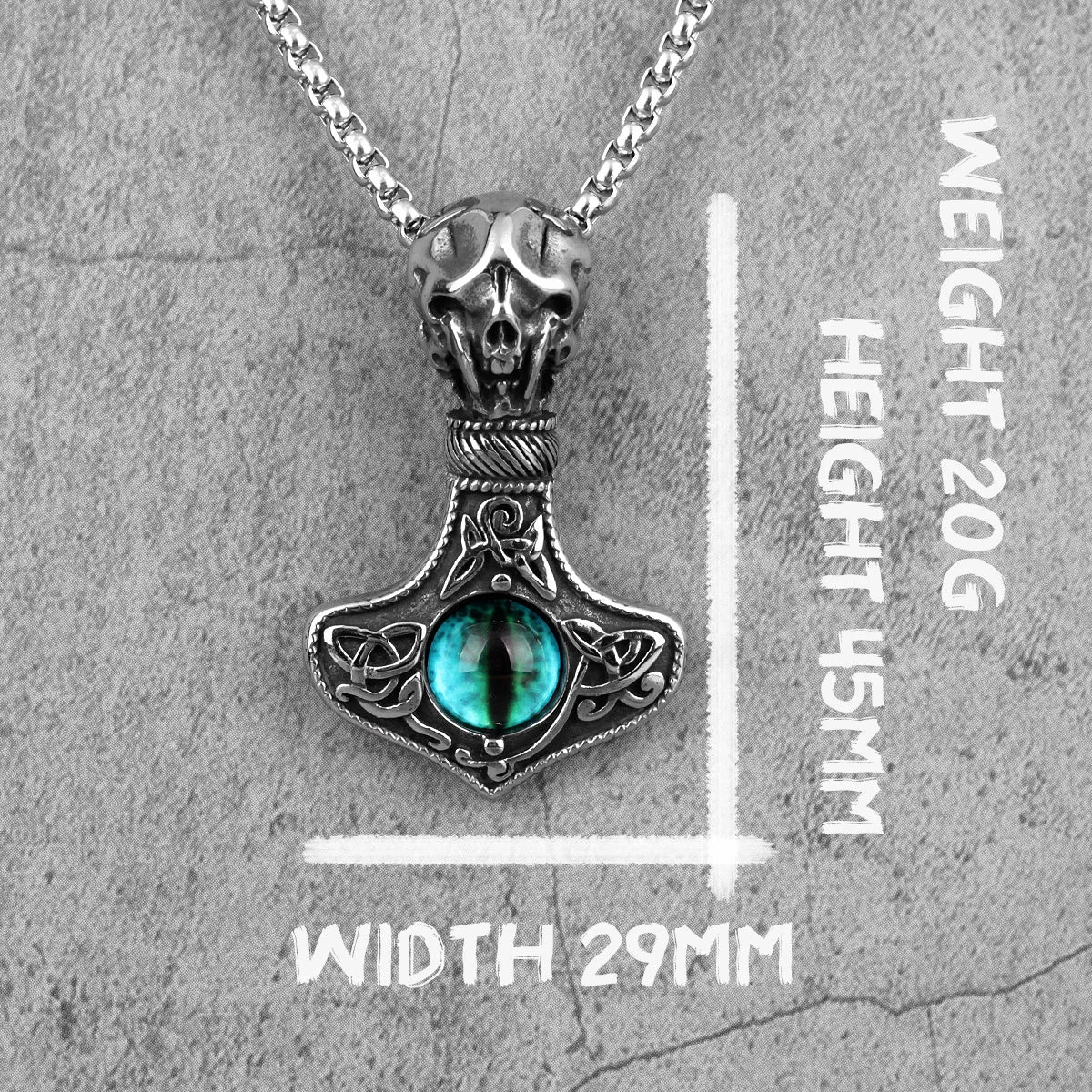 Evil Eye Skull Gothic Punk Men Necklaces Pendants Chain for Boyfriend Male Stainless Steel Jewelry Creativity Gift