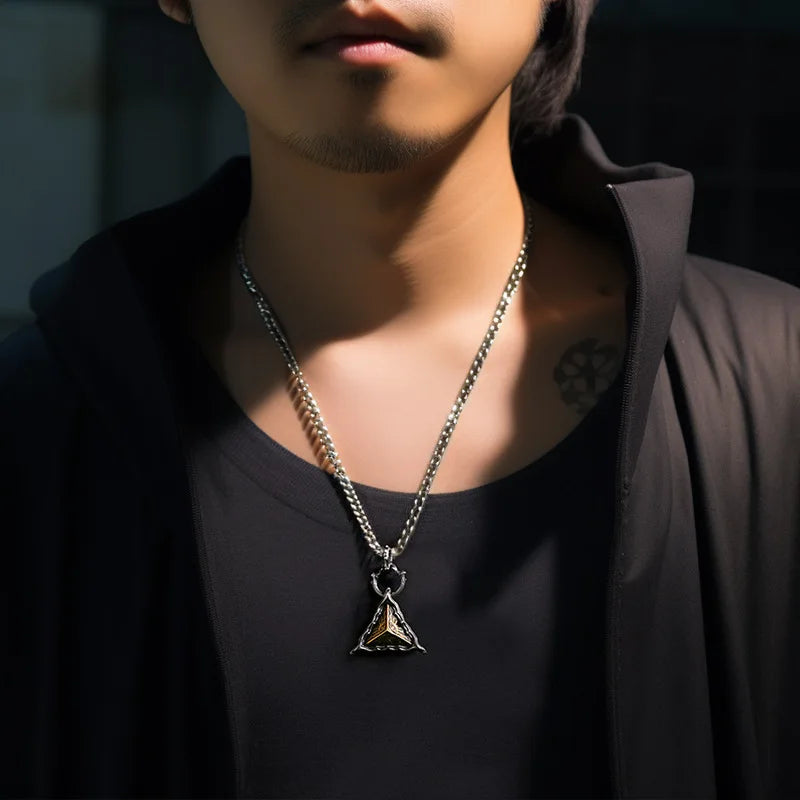 Eye of Horus Amulet Pendant Necklace — Stainless Steel