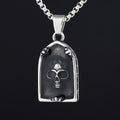 Skull Pattern Pendant Necklace — Stainless Steel