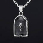 Skull Pattern Pendant Necklace — Stainless Steel