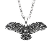 Biker Eagle Pendant — Stainless Steel