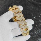 Iced Out Cuban Chain Necklace Stainless Steel 25MM
