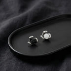 Vintage Silver Magnetic Stud Earrings Medusa