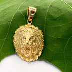 Lion Head Gold Pendant Necklace