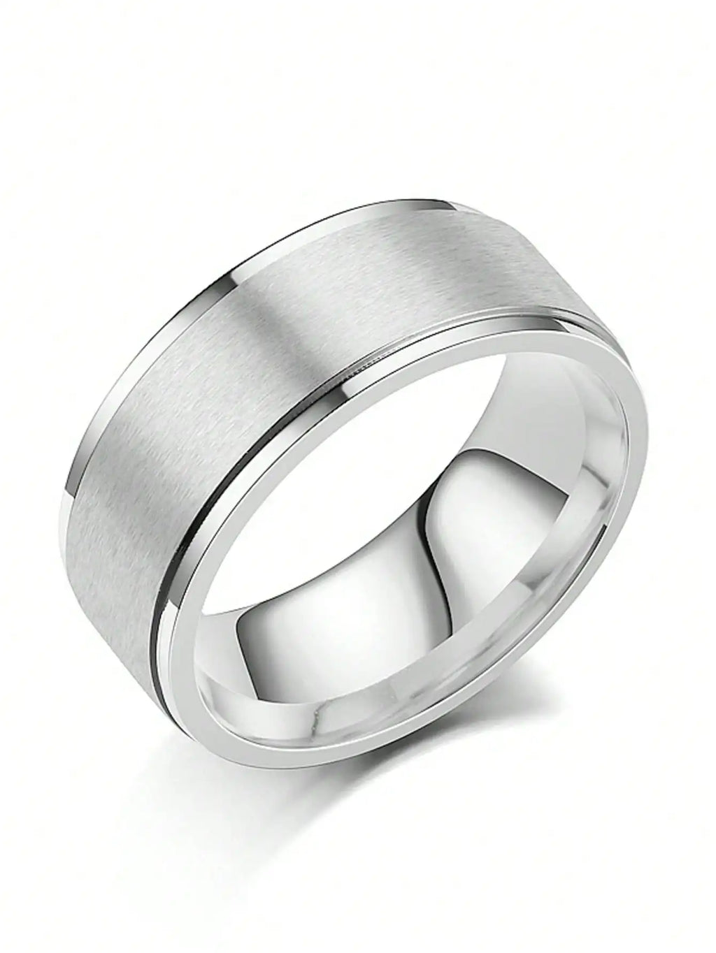 Minimalist Brushed Tungsten Stainless Steel Ring for Men and Women