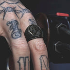 Leviathan Cross Signet Ring — Stainless Steel