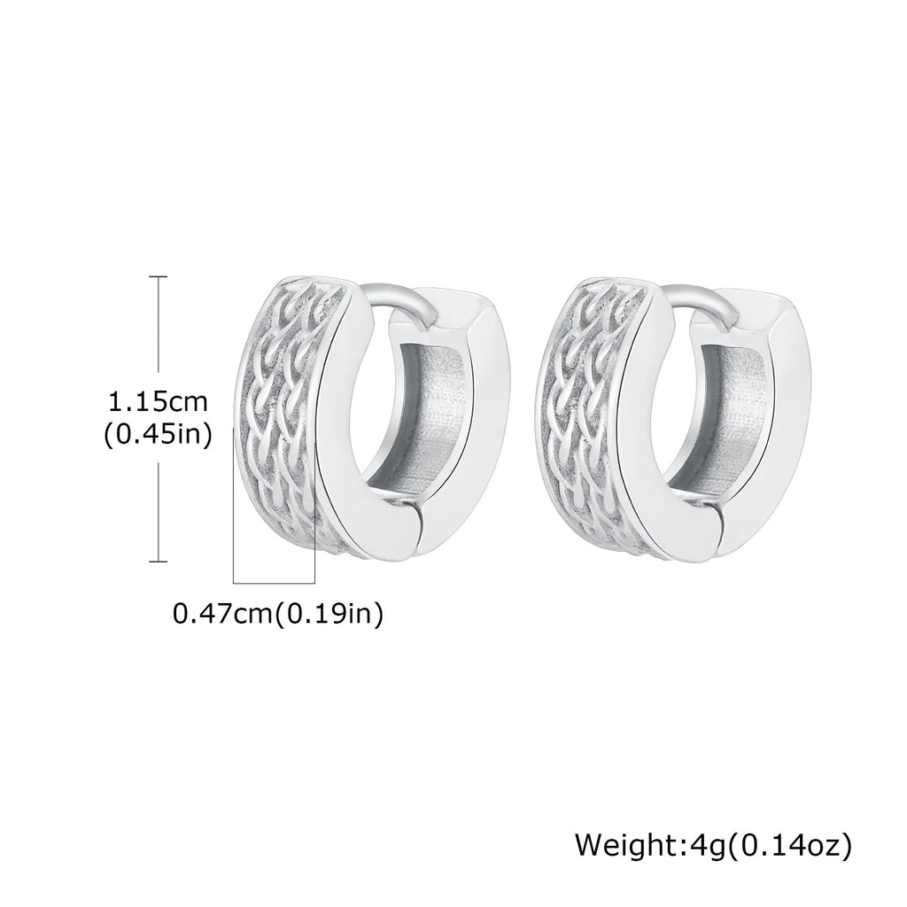 Celtic Knot Viking Hoop Earrings — Stainless Steel