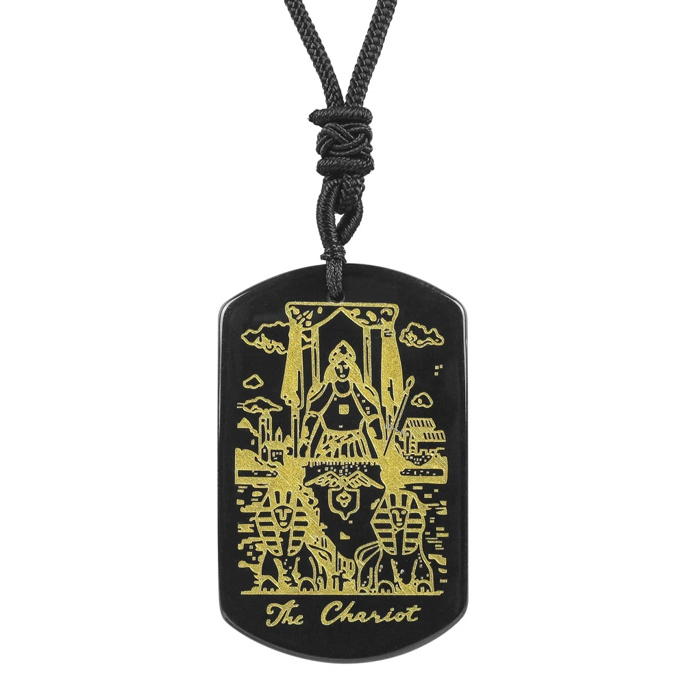 Tarot Black Pendant Necklace