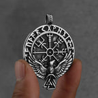Viking Raven Stainless Steel Pendant Necklace