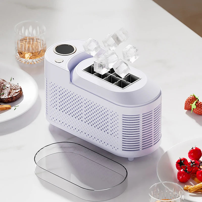 110V/220V Portable Small Ice Maker Mini Home Dormitory Office Camping 12V Car Cube Ice Automatic Ice Making Box Ice