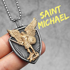 Arch Angel St.Michael Cross Wing Stainless Steel Men Necklaces Pendant Chain Amulet For Women Fashion Jewelry Gift