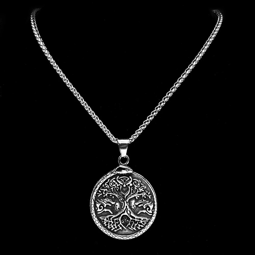 Tree Of Life Steel Pendant Yggdrasil Nordic Punk