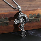 Skull Cross Stainless Steel Pendant Necklace