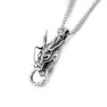 Dragon Silver Pendant Punk Vintage Head Animal