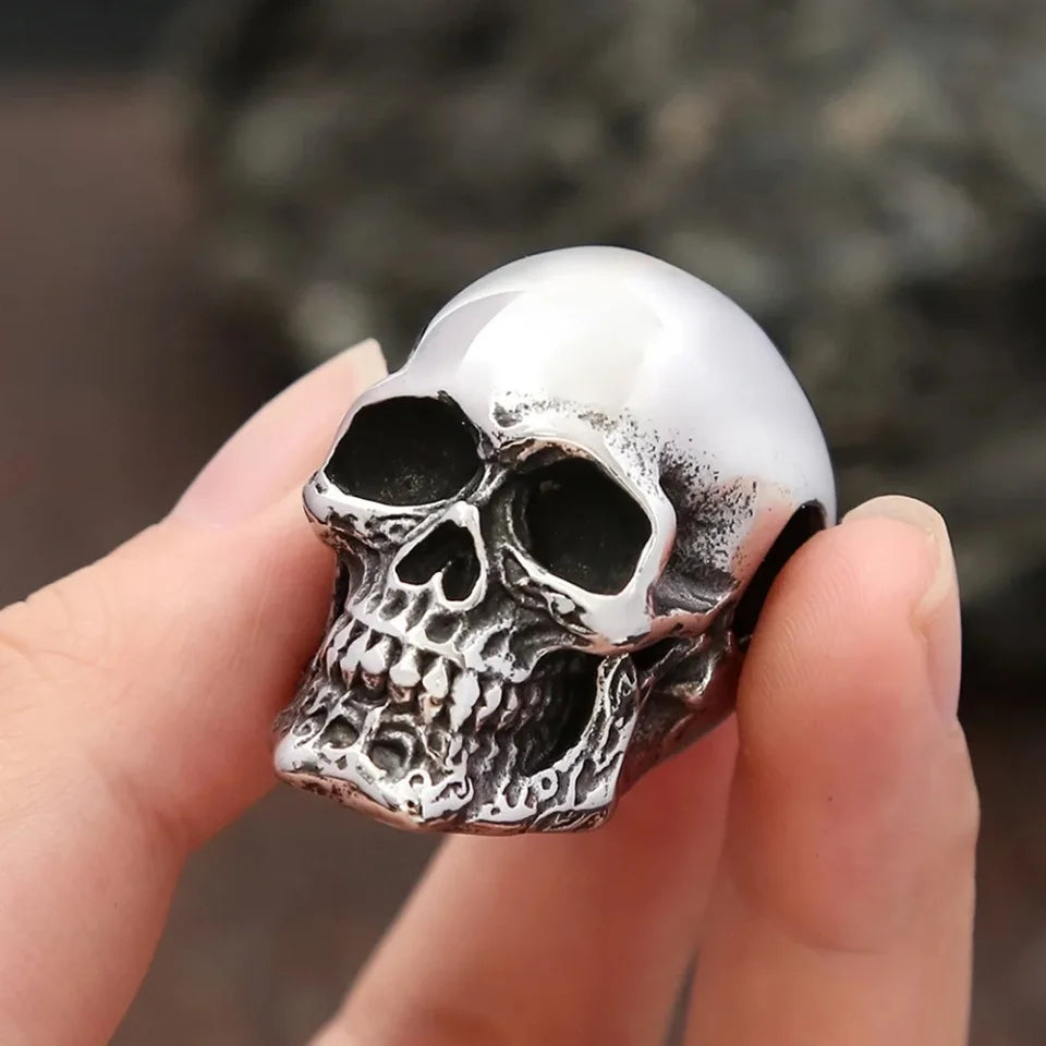 Skull Pendant Necklace — Stainless Steel Gothic