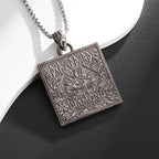 Retro Gothic Blue Evil Eye Protection Pendant Necklace for Men Boys Biker Amulets Punk Jewelry Gifts