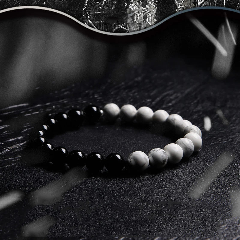 Block Volcanic Lava Stone Bracelet Men Black Classic Matte Obisidian Labradorite Bead Jewelry Women Birthday Gift for