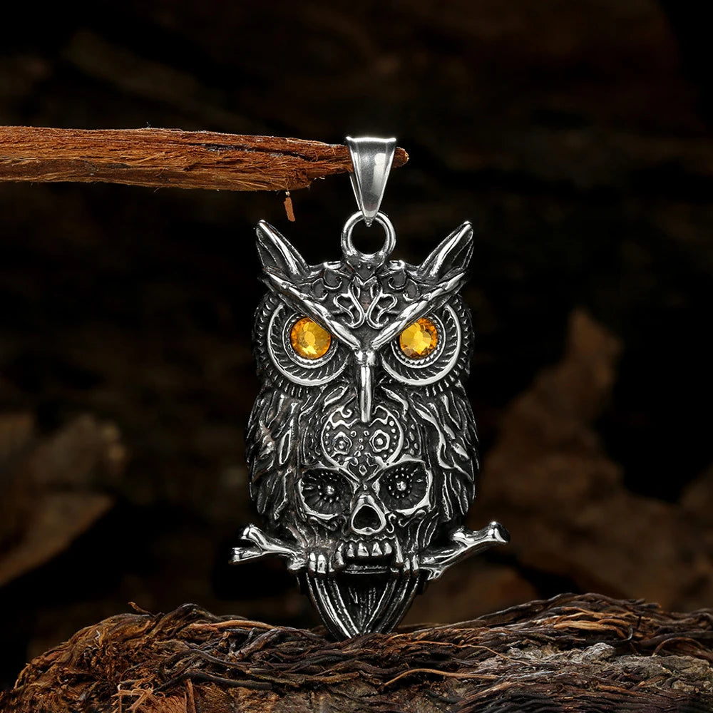 Skull Pendant Necklace — Stainless Steel