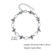Knotted Stainless Steel Bracelet
