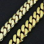 Gold Cuban Chain Necklace 10/12/22MM Brass