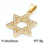 Star of David Pendant Necklace — Stainless Steel