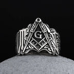 Freemason Masonic Symbol Ring — Stainless Steel