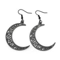 Tree Of Life Gold Earrings Hollow Crescent Moon