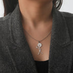 Middle Finger Pendant Necklace — Stainless Steel