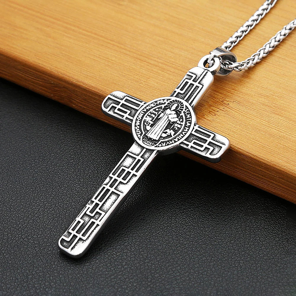 Jesus Cross Pendant — Stainless Steel