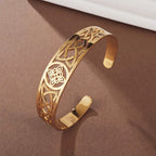 Fashion Design Stainless Steel Curved Tableware Fork Open Bracelet Men and Women Personality Charm Hip Hop Casual