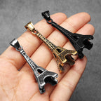 Eiffel Tower Pendant Necklace — Stainless Steel