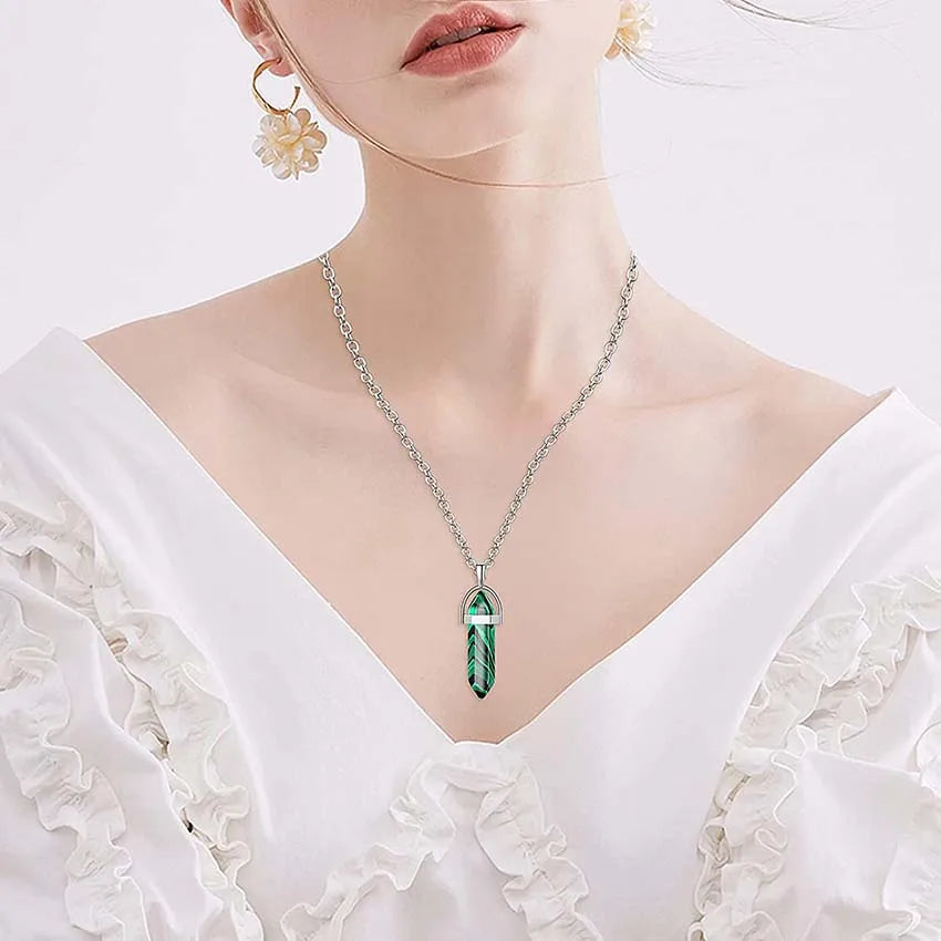 Amethyst Crystal Pendant Necklace