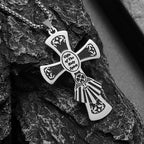 Male Black Plated St Peter's Inverted Cross Pendant Necklace for Men Stainless Steel Choker Crux de Sanctus Petrus