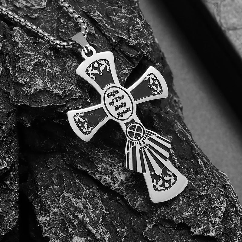 Male Black Plated St Peter's Inverted Cross Pendant Necklace for Men Stainless Steel Choker Crux de Sanctus Petrus