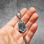 Cross Shield Pendant — Stainless Steel