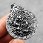 Chinese Dragon Pendant Necklace — Stainless Steel
