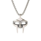 Vintage Creative MF DOOM Mask Pendant for Men Hip Hop 316L Stainless Steel Skull Mask Necklace Party Jewelry Gift