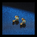 Flower Stud Earrings — Stainless Steel
