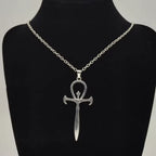 1 piece New Gothic Cross Sword Pendant Necklace Unisex Party Gift Hip Hop Style
