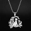 Star Cat Gold Pendant Lovely Moon Mushroom Animal