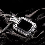 Classic Design Silver Inlaid Black Agate Pendant for Men Necklace Handsome and Domineering Keel Chain Charms Fashion Jewelry