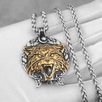 Viking Wolf Celtic Pendant Necklace — Stainless Steel
