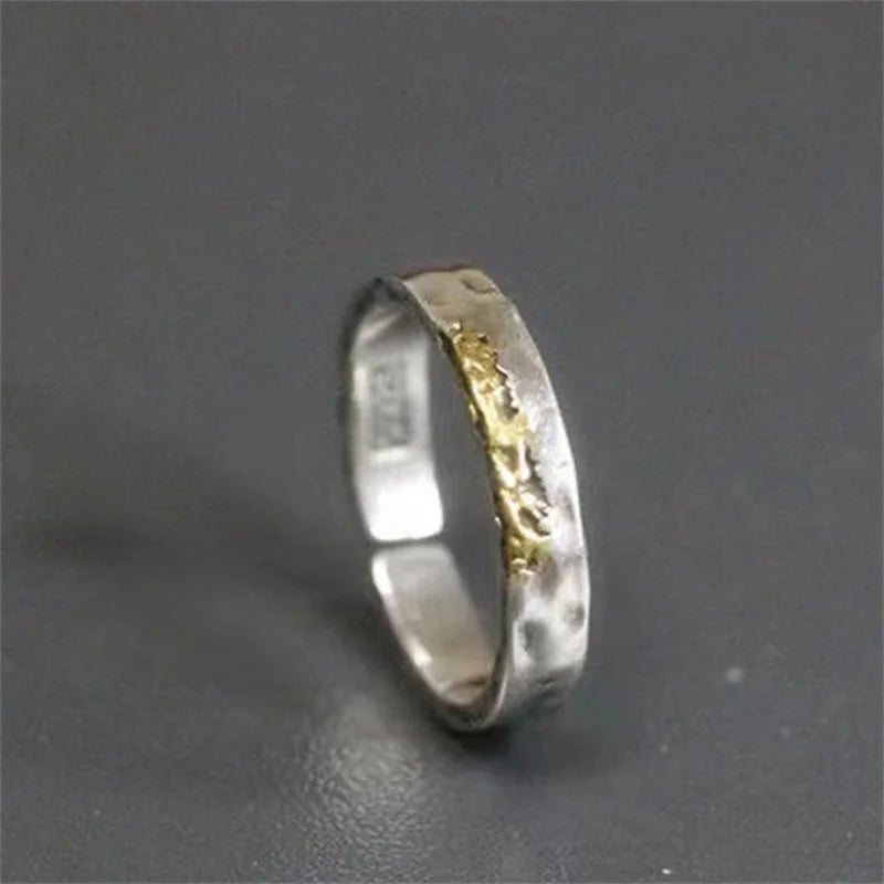 Top Quality 925 Sterling Silver Ring For Men Jewelry Charming Gold Silver Collision Ring Male Gift For Boyfriend