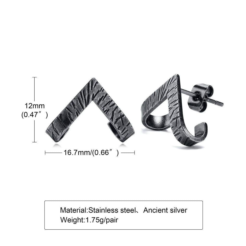 Triangle Stud Earrings — Stainless Steel