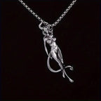 Gothic Succubus Pendant Necklace — Silver